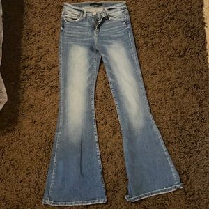 Size 25 Flying monkey light wash flare bell bottom jeans.